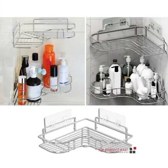 Rustproof Corner Shower Caddy Shelf Space Saving Organizer Rack