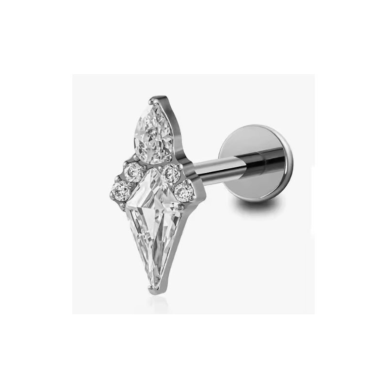 Luxury Geometric Glow Zircon Earrings Floral Crystal Chic
