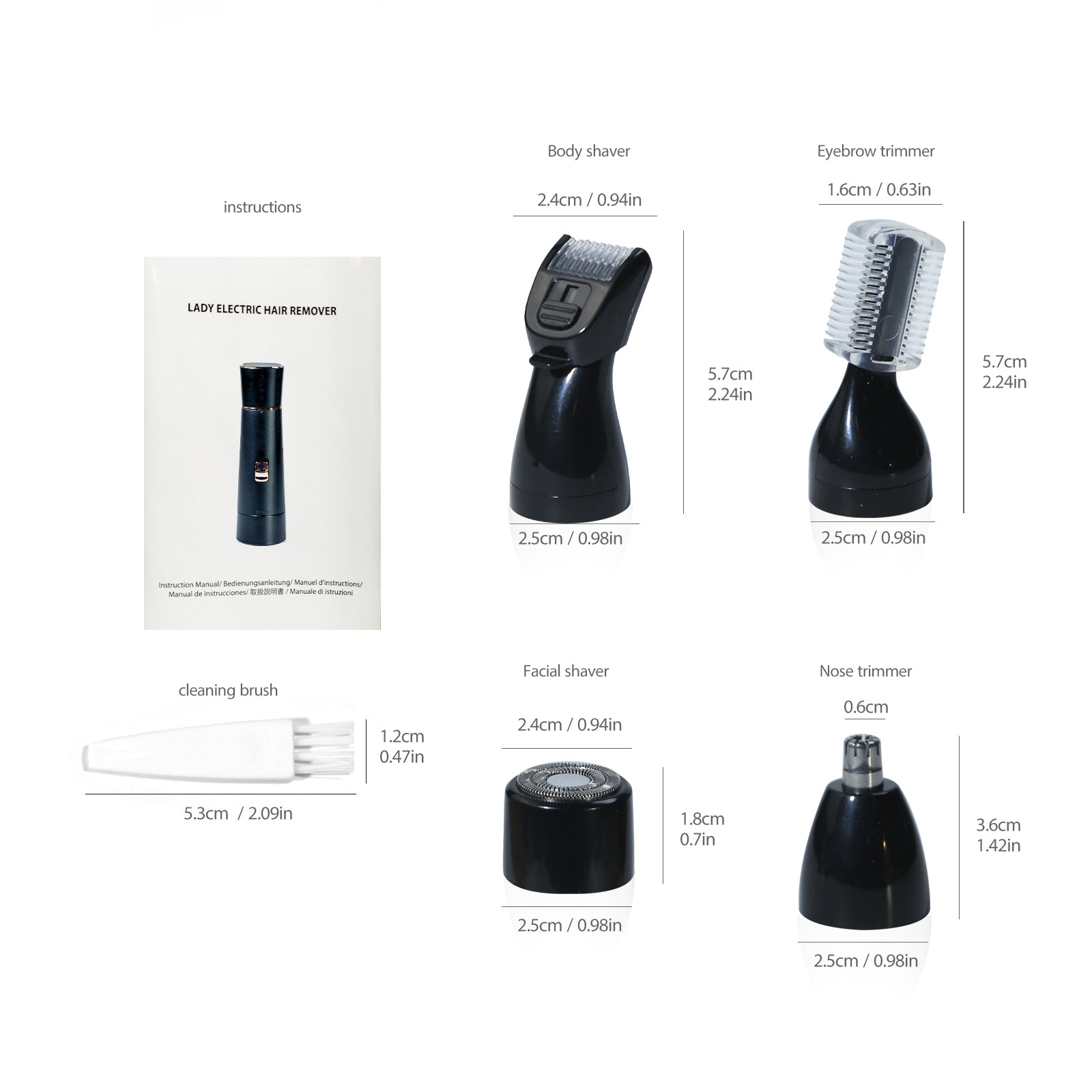4 in 1 Hair Removal Device for Smooth and Painless Skin