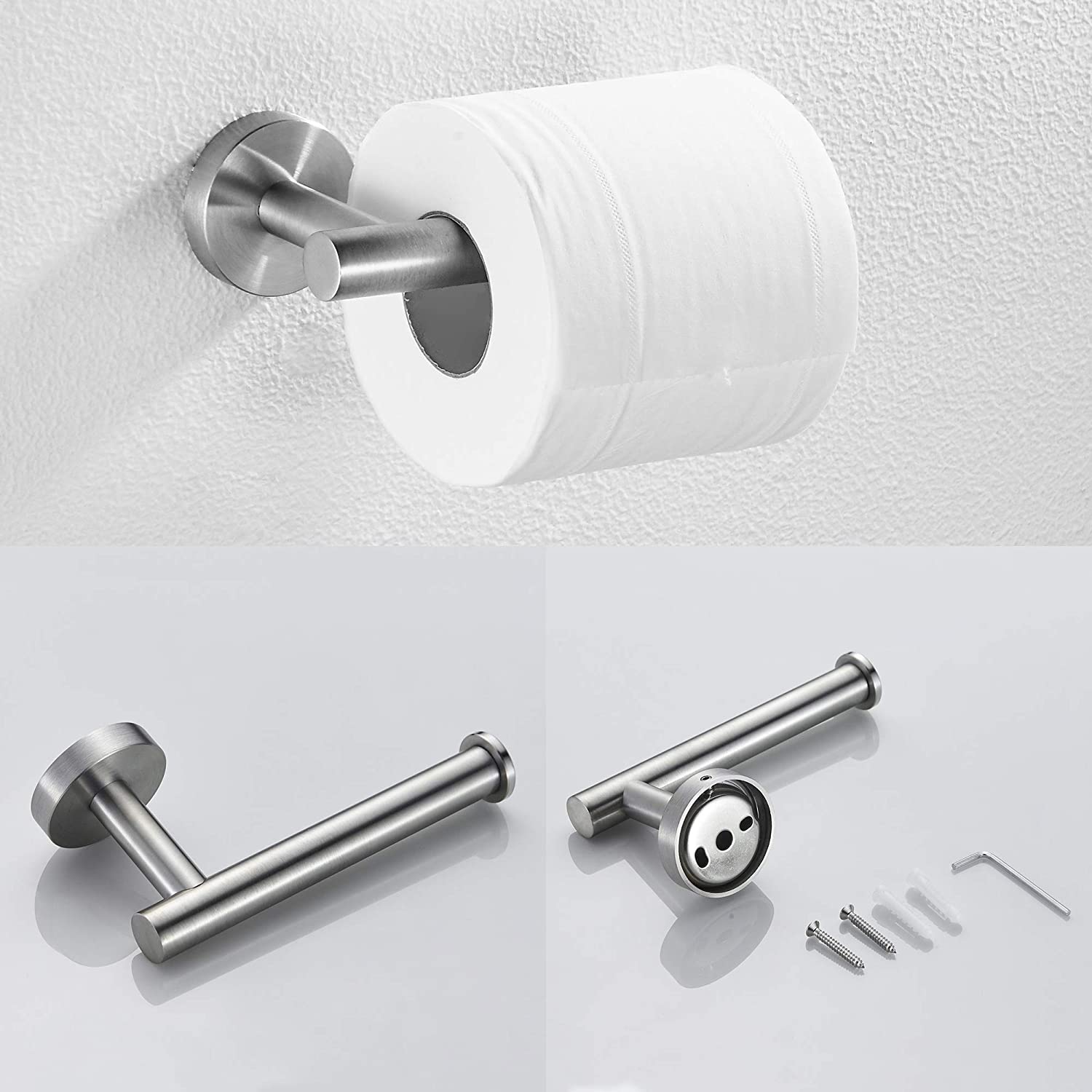 3PCS Bathroom Towel Rack Set Stainless Steel Wall Mount