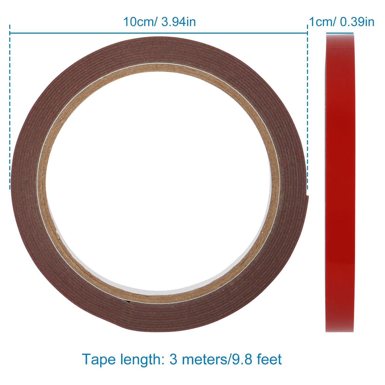 4PCS Heavy Duty Car Double Sided Mounting Tape 9.8FT Rolls