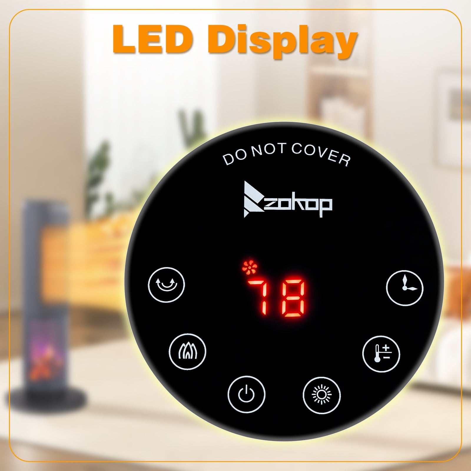 25 Inch Tower Space Heater with Remote and Oscillation