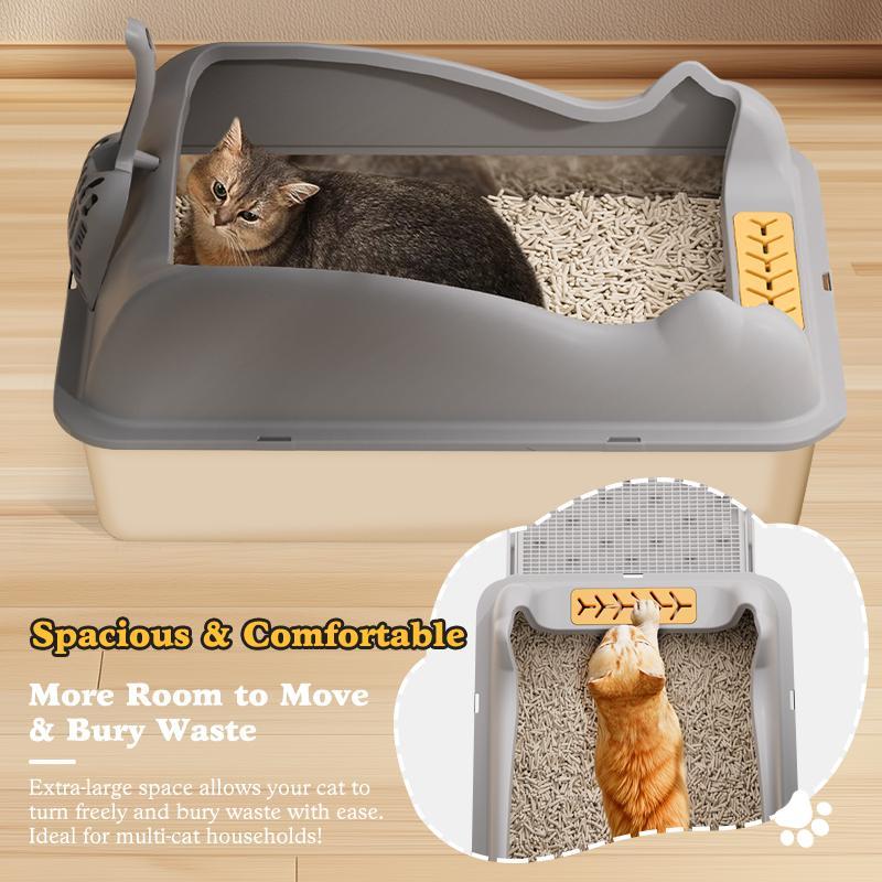 Premium Large Stainless Steel Cat Litter Box Durable Hygienic