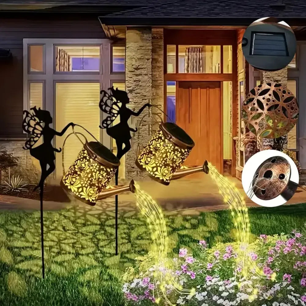 Solar Watering Can Lights – Waterproof Garden Decor LED Lantern