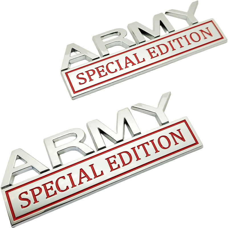 2PCS Army Special Edition 3D Metal Car Emblem Badge