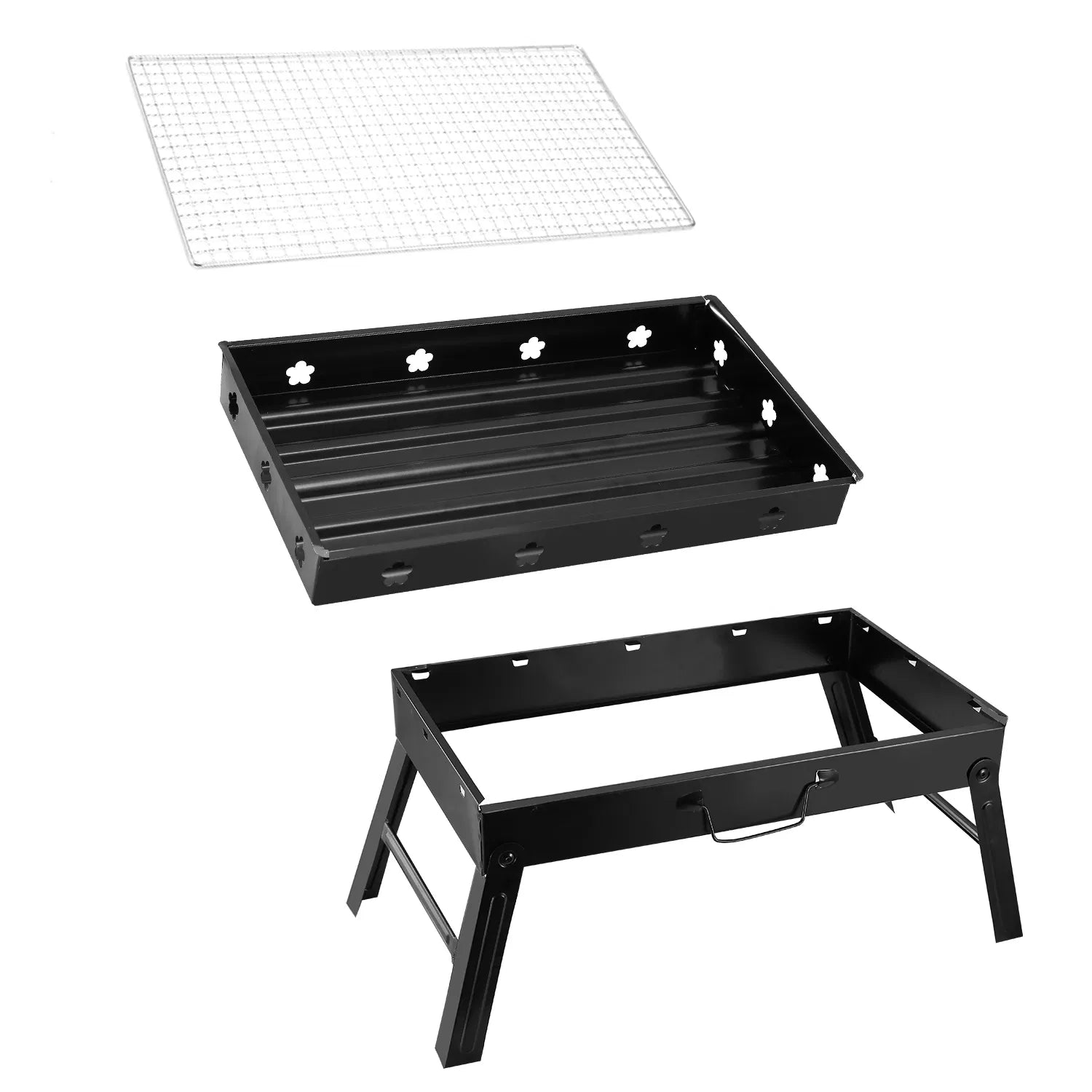 Portable Foldable Charcoal BBQ Grill for Camping