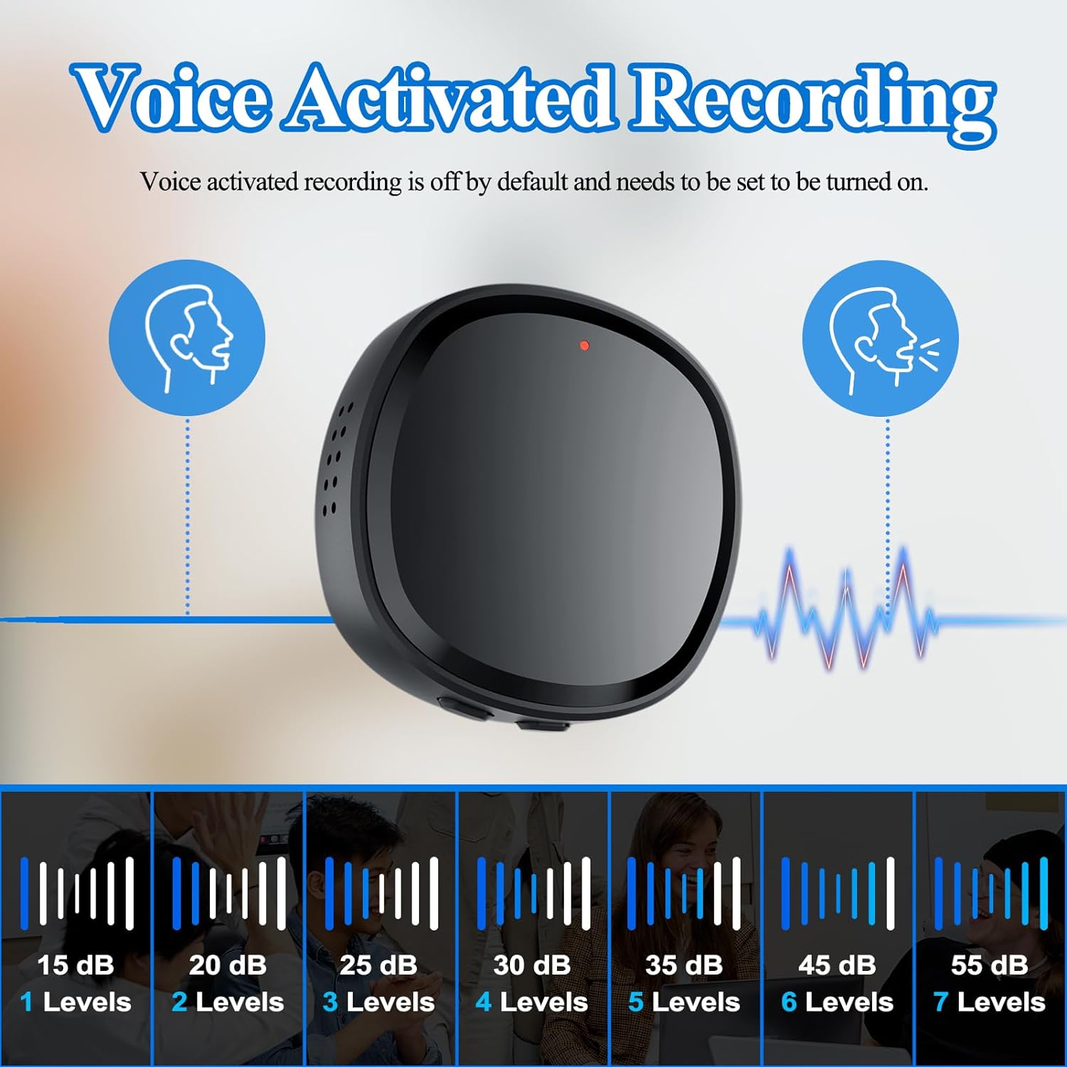 Magnetic Voice Recorder 64GB Voice Activated Recorder with Speaker