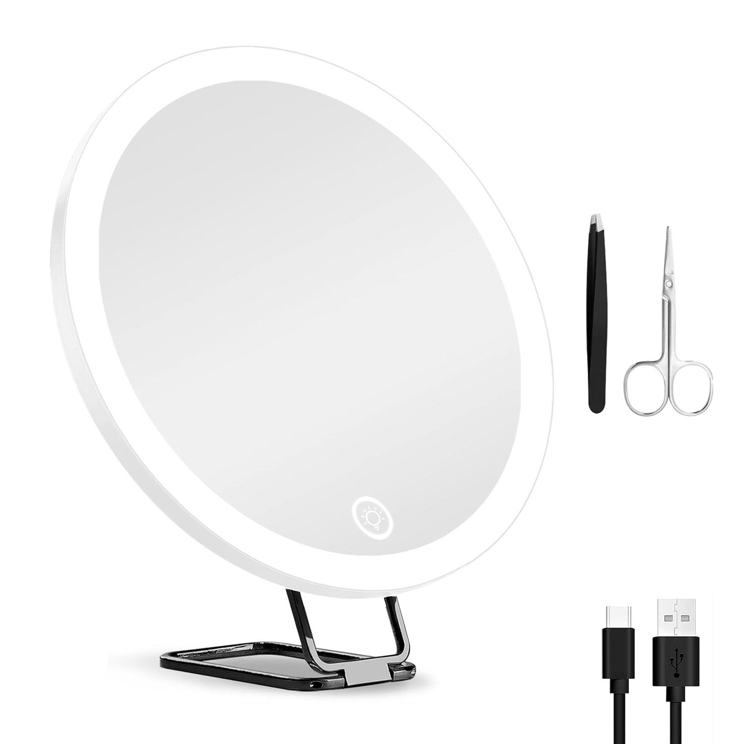 Premium 30X LED Magnifying Mirror with Lights & Travel Kit