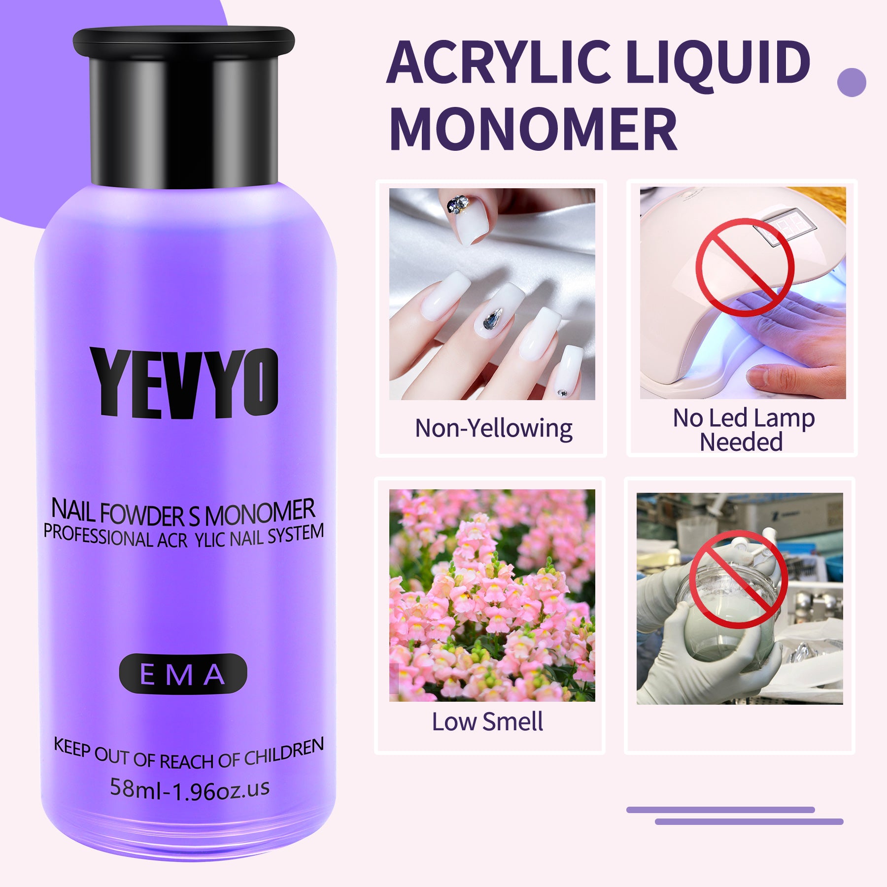 Professional Acrylic Nail Kit with Powder Liquid Set for Nail Extension