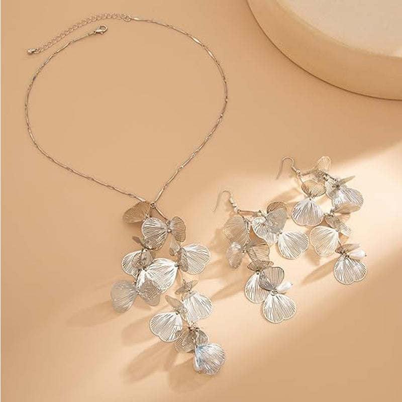 Luxury Gold Leaf Choker Necklace Boho Ginkgo Tassel Style