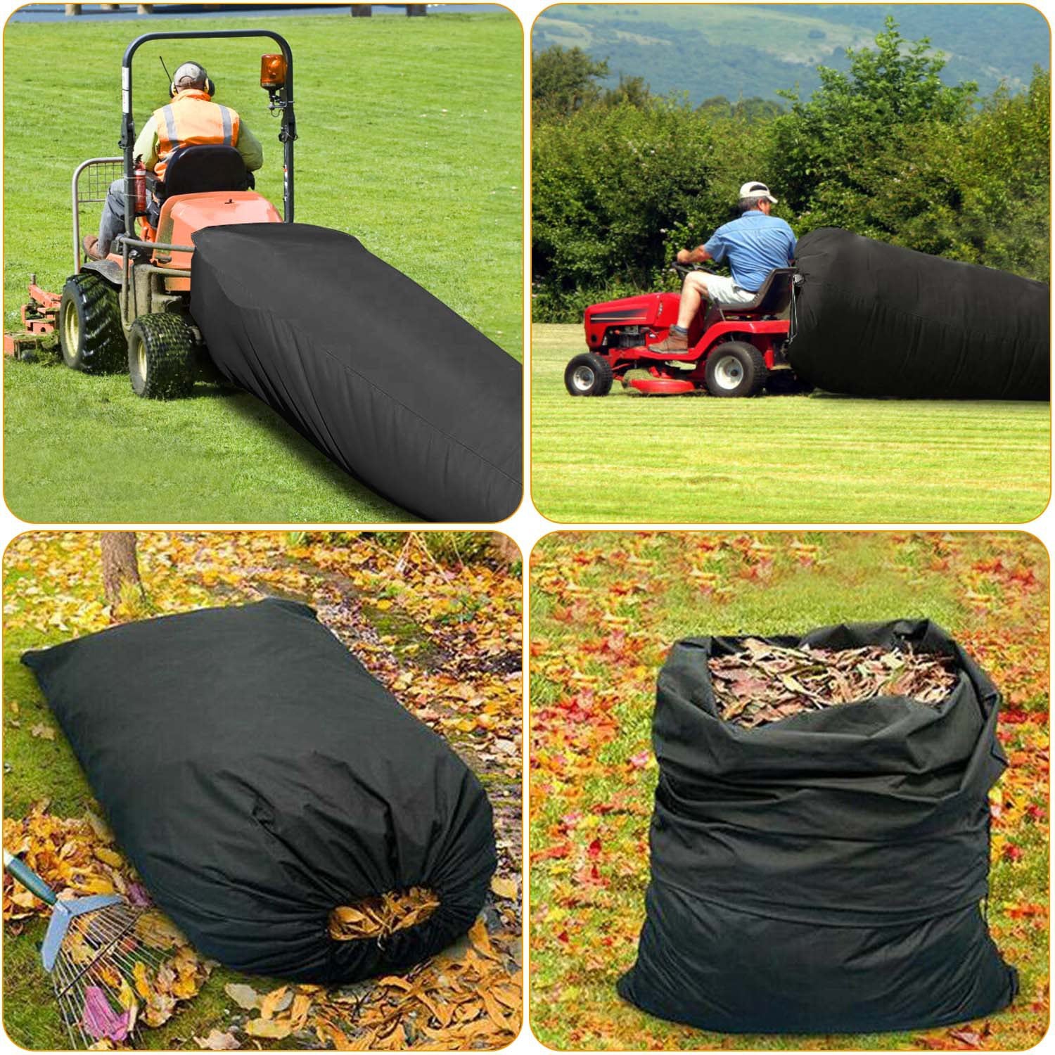 Lawn Tractor Leaf Bag 54 Cubic Ft Garden Waste Collector