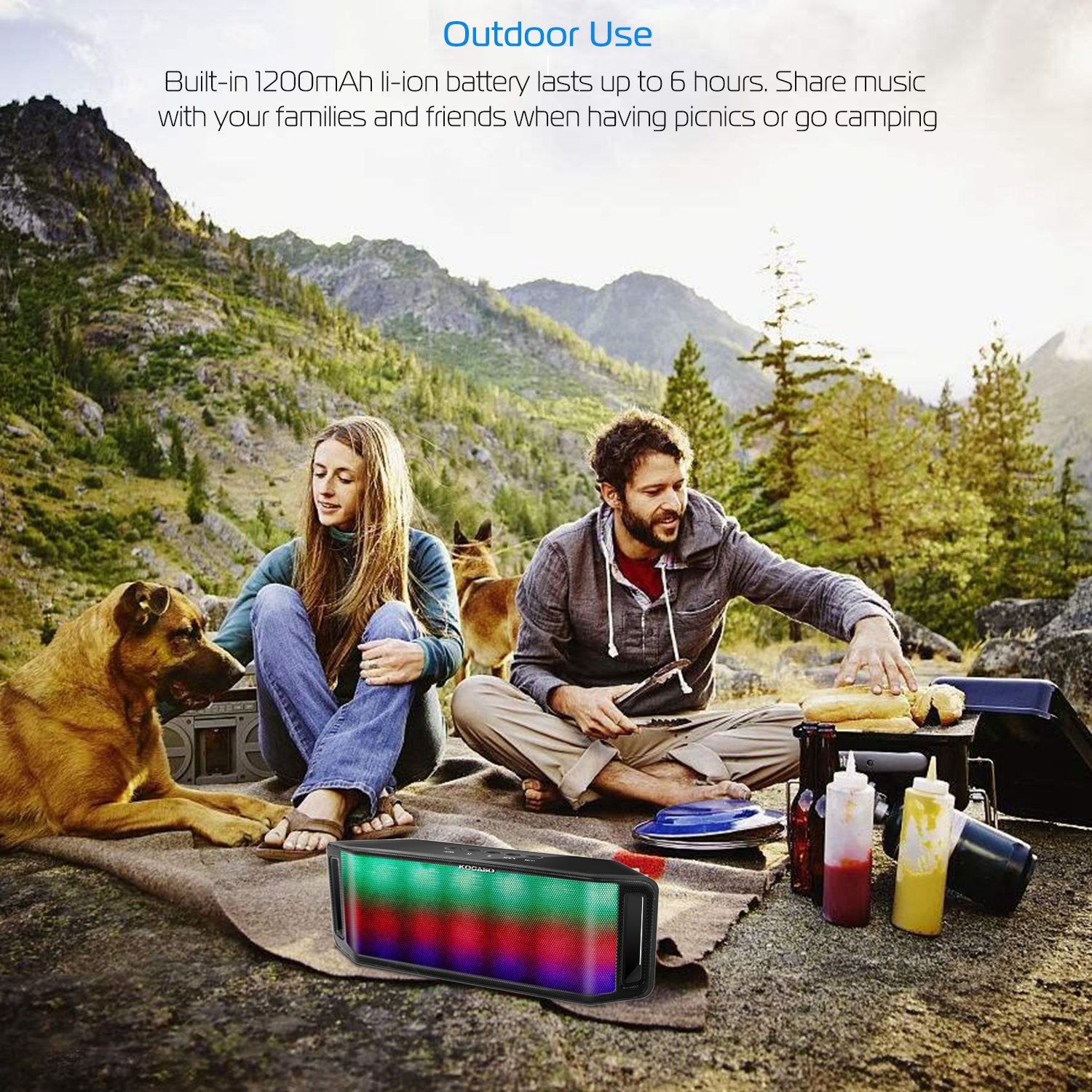 LED Wireless Speaker with FM Radio & USB