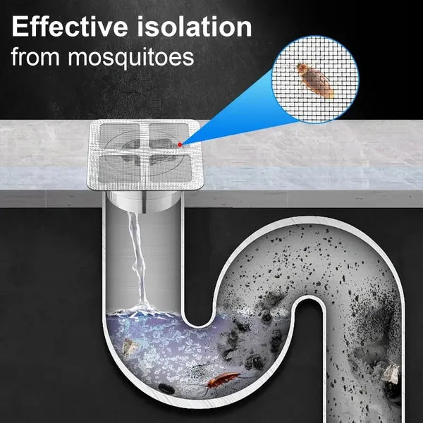 Disposable Drain Hair Catcher Stickers Mesh Filter Covers Set