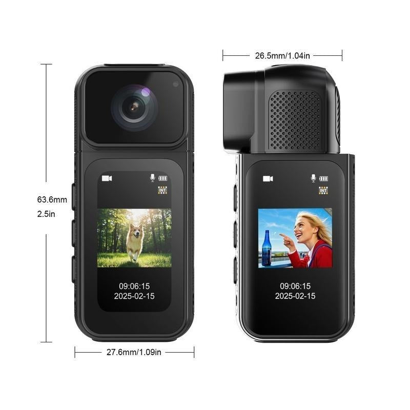 Ormos Mini Action Camera 2.7K WiFi Magnetic 180° Rotating Lens