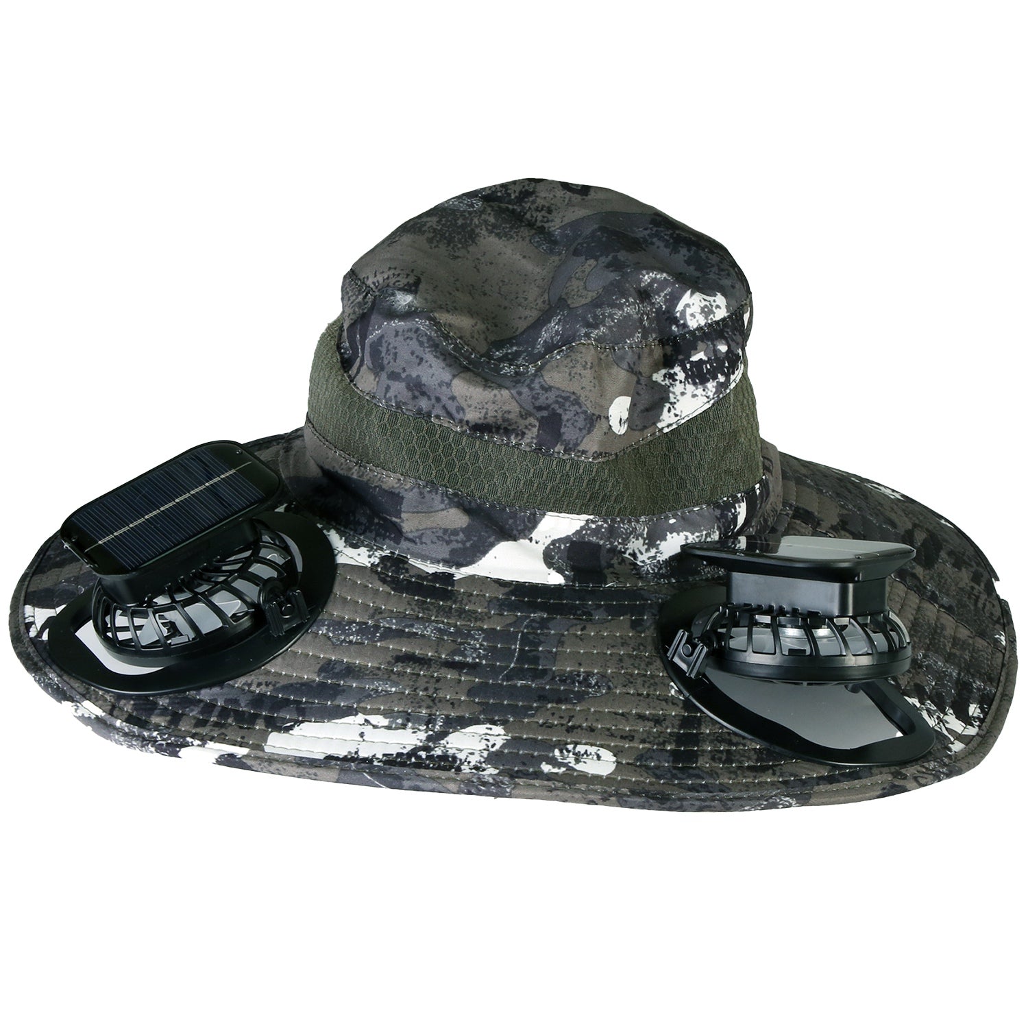 Outdoor Wide Brim Sun Hat with Solar Fans UPF50 Cooling Hat