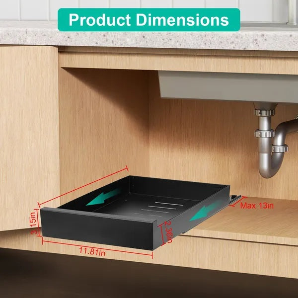 Pull Out Cabinet Organizer Slide Drawer Carbon Steel Storage Rack