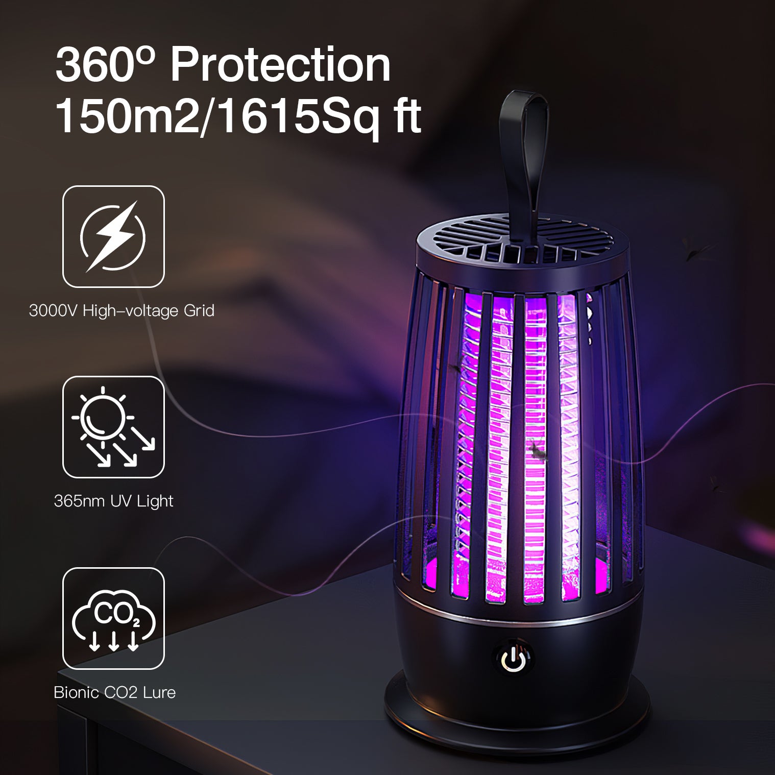 Rechargeable Mosquito Killer Lamp with UV Light Zapper