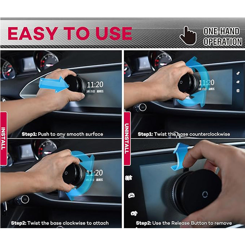 Car Phone Holder 360 Adjustable Magnetic Suction Mount Strong Grip