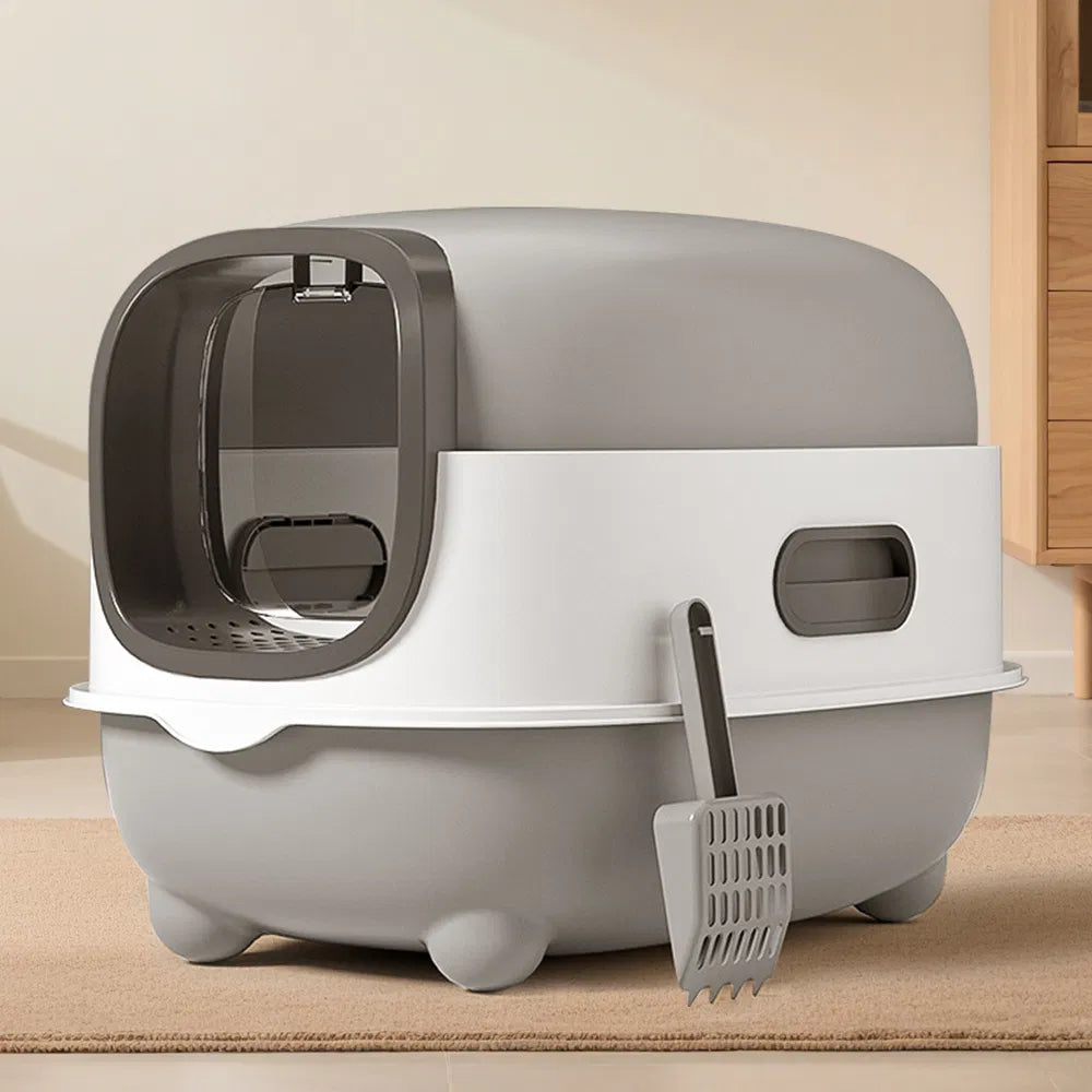 High-Capacity Enclosed Cat Litter Box – Odor Control Scratch-Resistant Cat Toilet