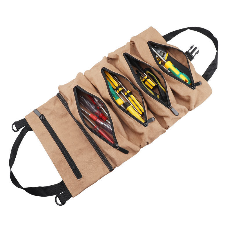Car Canvas Tool Hanging Storage Bag Electrician Hardware Organizer