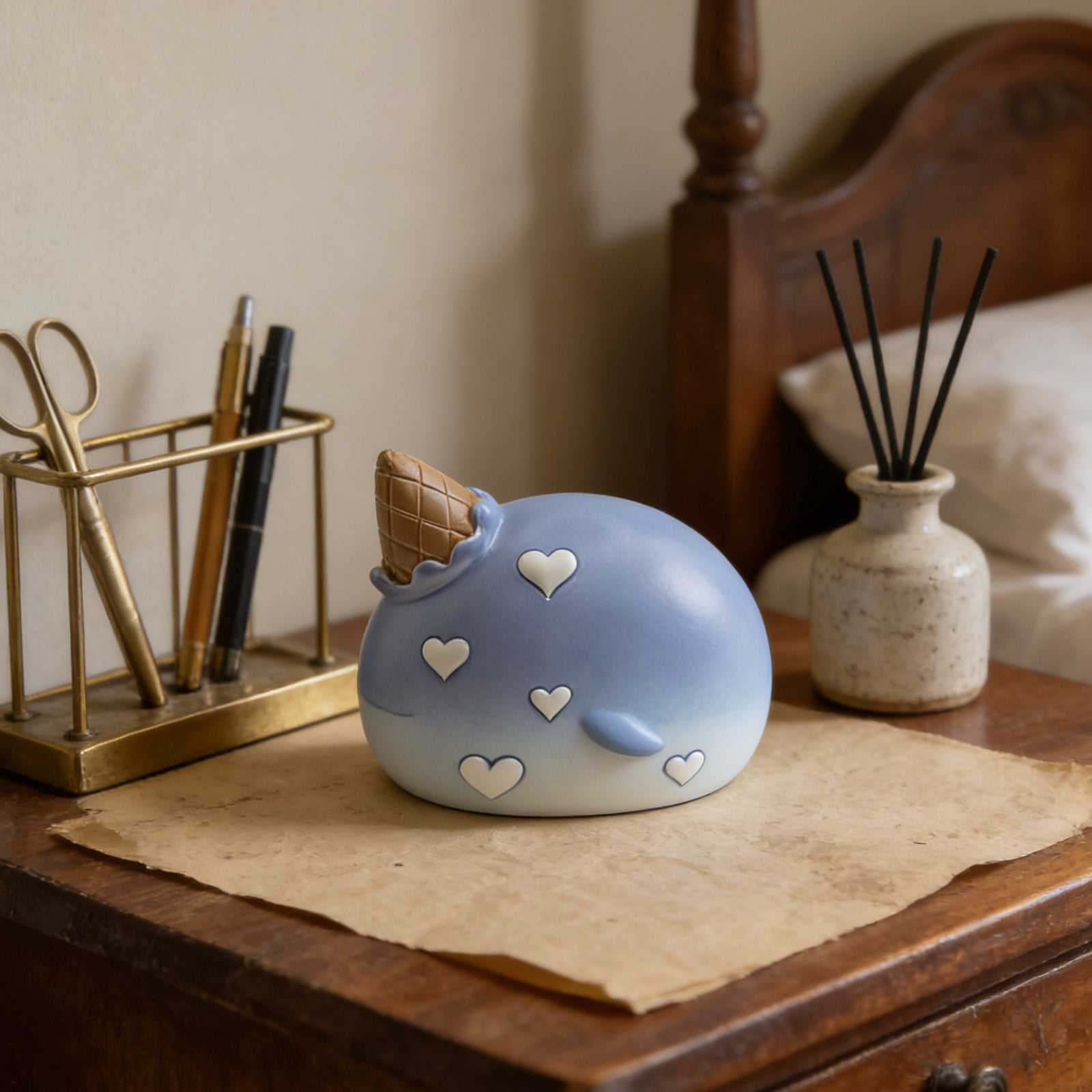 Blue Strawberry Music Box Decorative Gift Wind-Up Melody