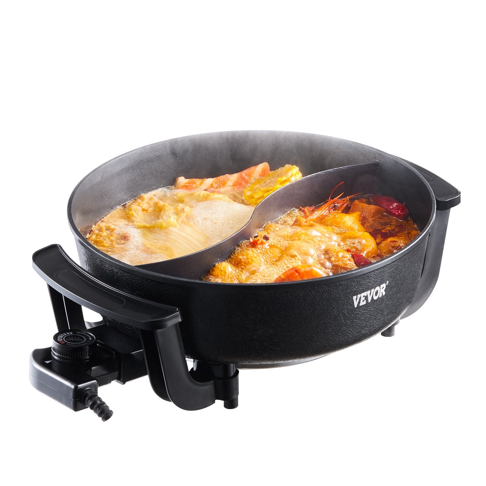 Electric Hot Pot 5L Dual Divider Non Stick Shabu Shabu Pot