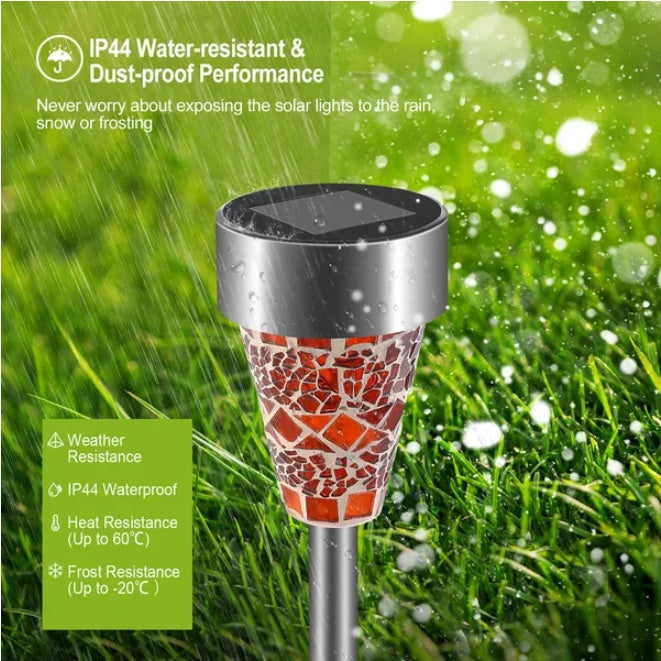 Solar Courtyard Landscape Lights Outdoor Garden Path Lights 6 Set