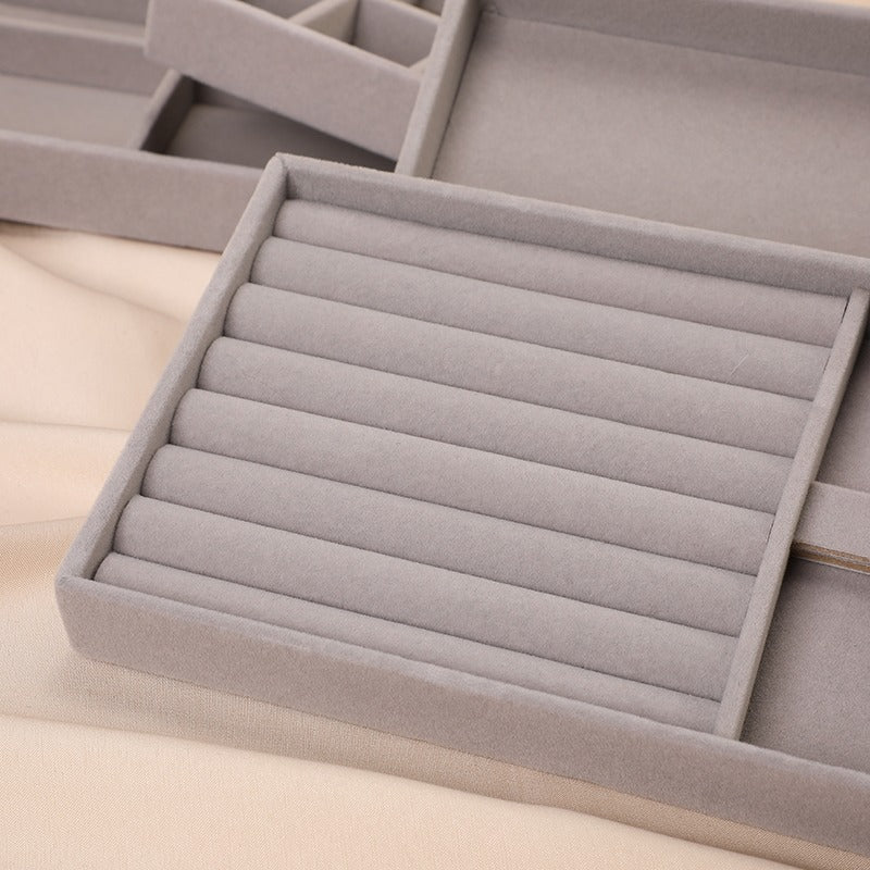 Premium Gray Jewelry Tray Elegant Organizer for Accessories