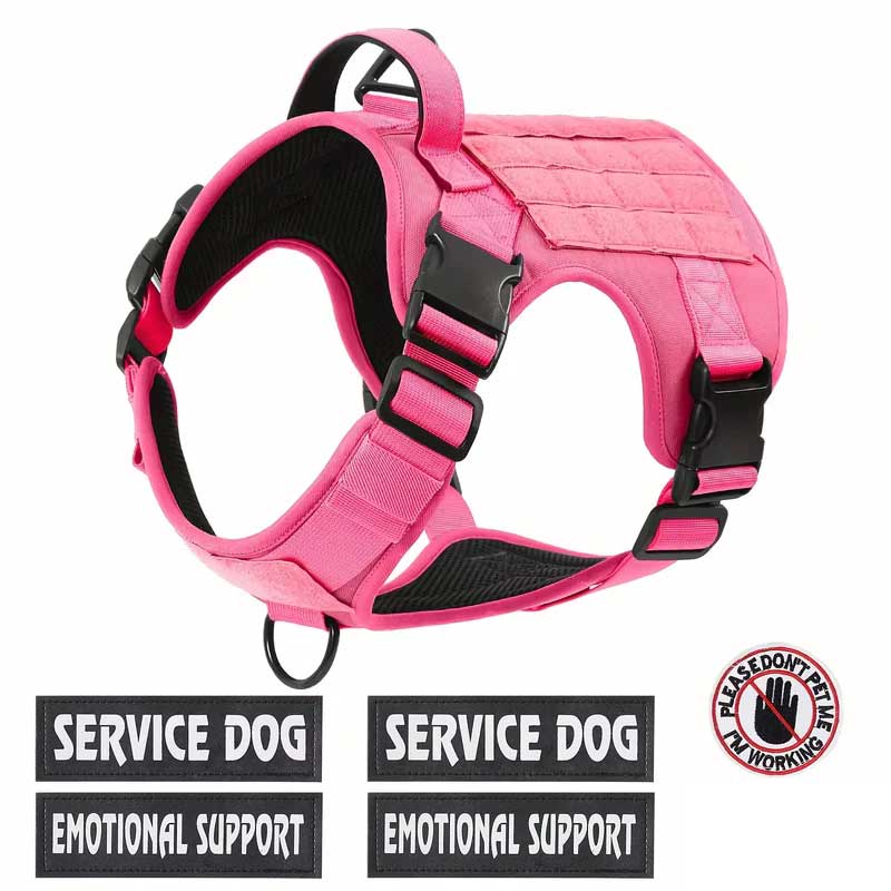 Heavy Duty Tactical Dog Harness Vest Adjustable Reflective Fit