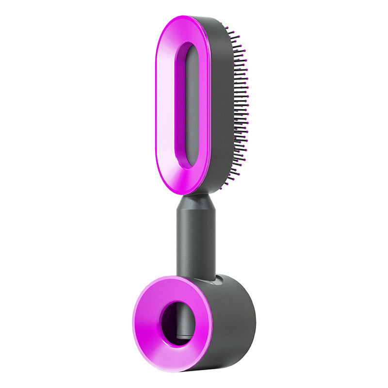 Self Cleaning Hair Brush with Scalp Massage & Detangling