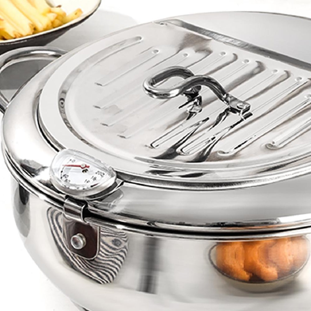 Stainless Steel Deep Fryer Pot with Temperature Control