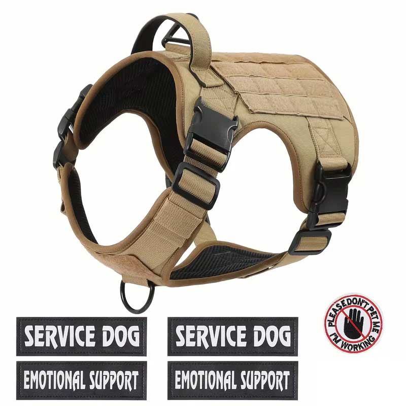 Heavy Duty Tactical Dog Harness Vest Adjustable Reflective Fit