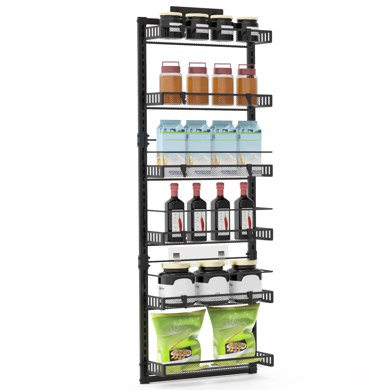 Over Door Pantry Organizer 6 Tier Carbon Steel Storage Rack