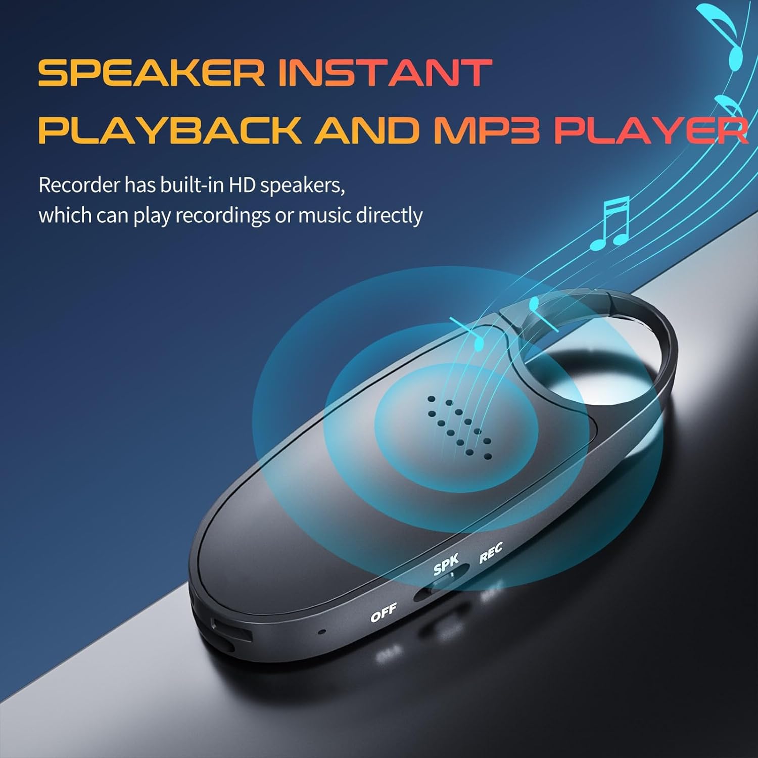 Digital Voice Activated Recorder Mini Magnetic Keychain with Playback Noise Cancelling