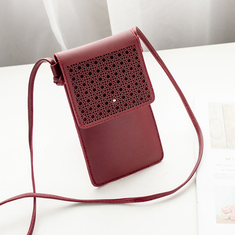 Crossbody Mobile Phone Bag with Clear Touch Screen Window Mini Pouch