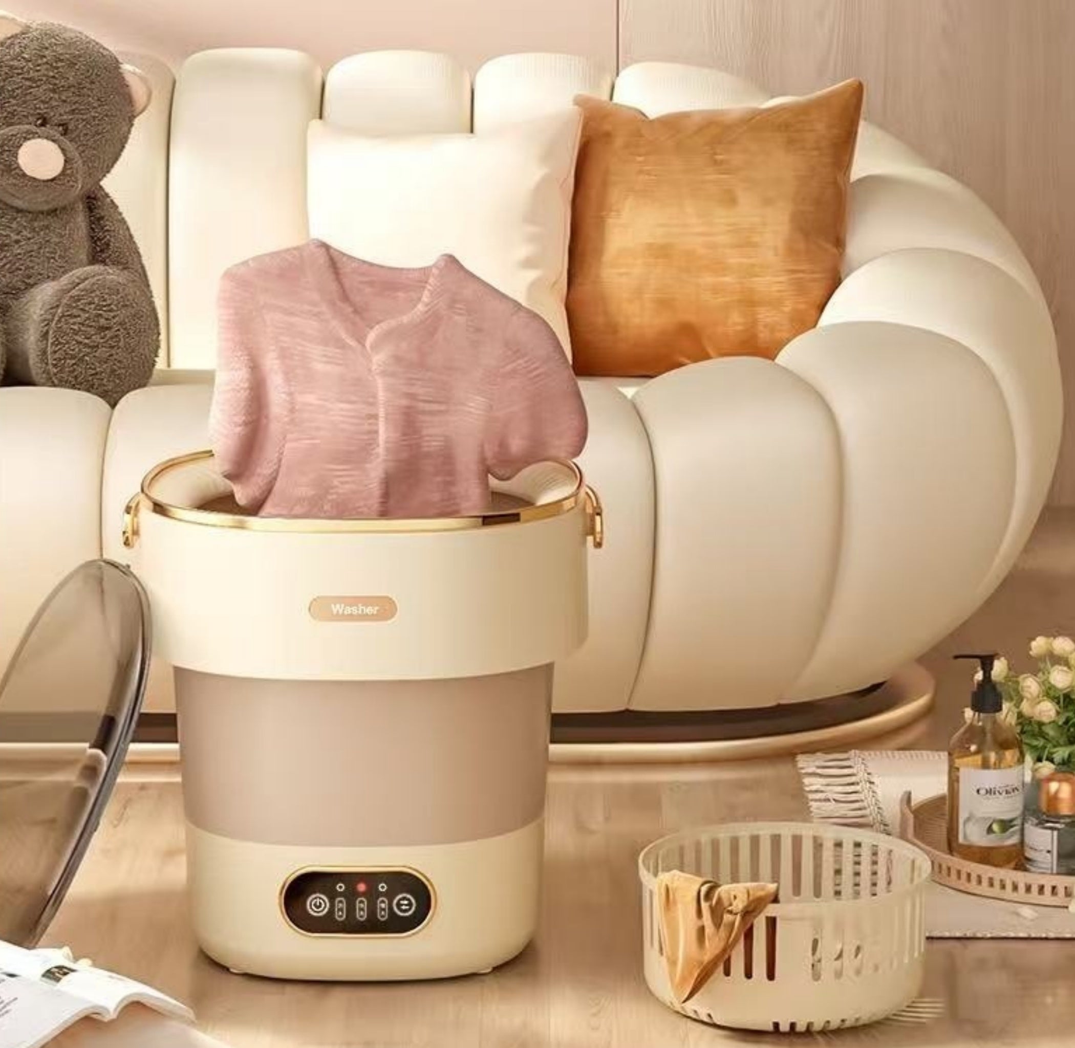 Mini Portable Laundry Washer Foldable Compact Washing Machine