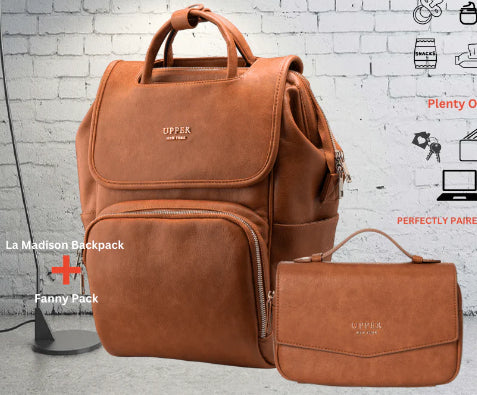 Large Capacity PU Shoulder Backpack Multifunctional Travel School Bag