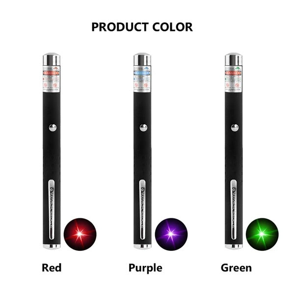 3 Pack Laser Pointer Pens Red Green Blue Long Range Beam
