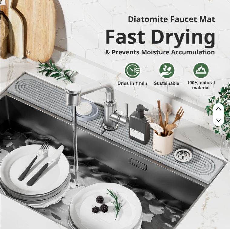 Diatomaceous Earth Sink Tray Stone Quick Dry Organizer