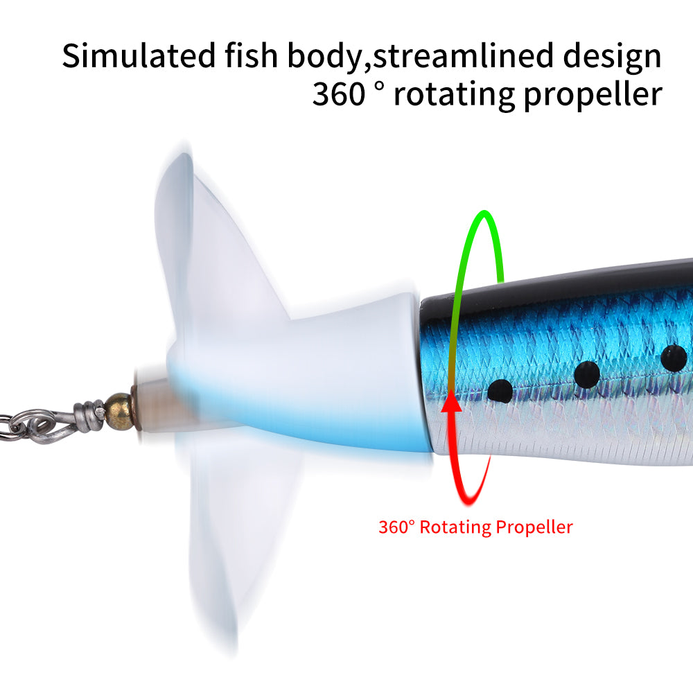 10pcs Fishing Lure Kit with Propeller Tail for Bass Trout