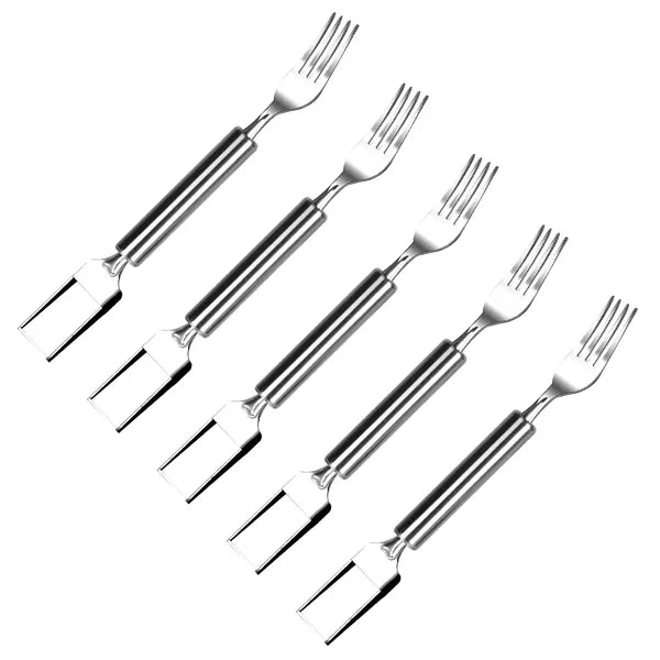 5PCS Watermelon Cutter Slicer Fork Stainless Steel Tool