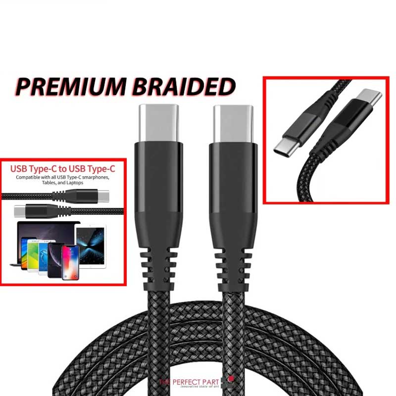 Braided USB C Fast Charging Data Sync Cable Durable Charger