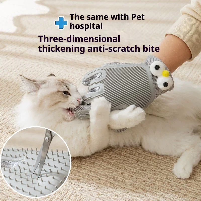 Premium Pet Grooming Gloves Hair Remover Massage Brush Tool
