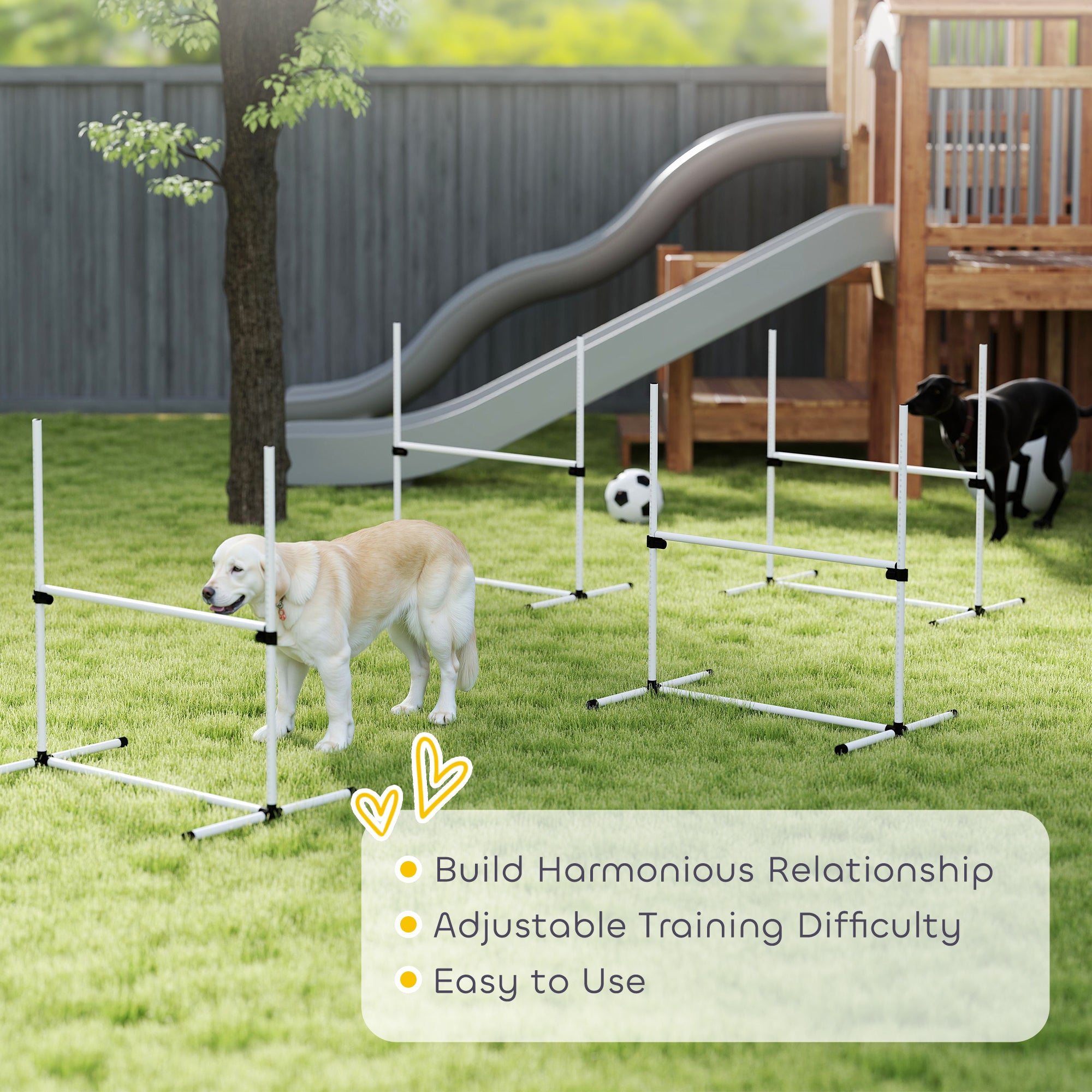 Dog Agility Jump Training Kit – Adjustable Indoor & Outdoor Agility Hurdle Set