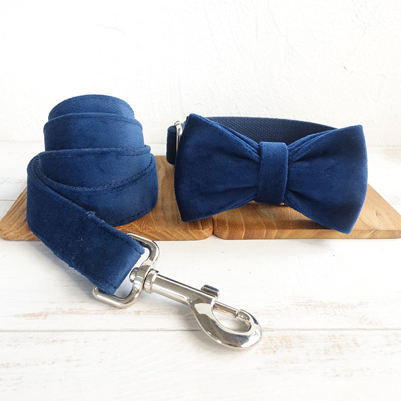 Bow Pet Collar and Traction Dog Chain for Small and Large Pets