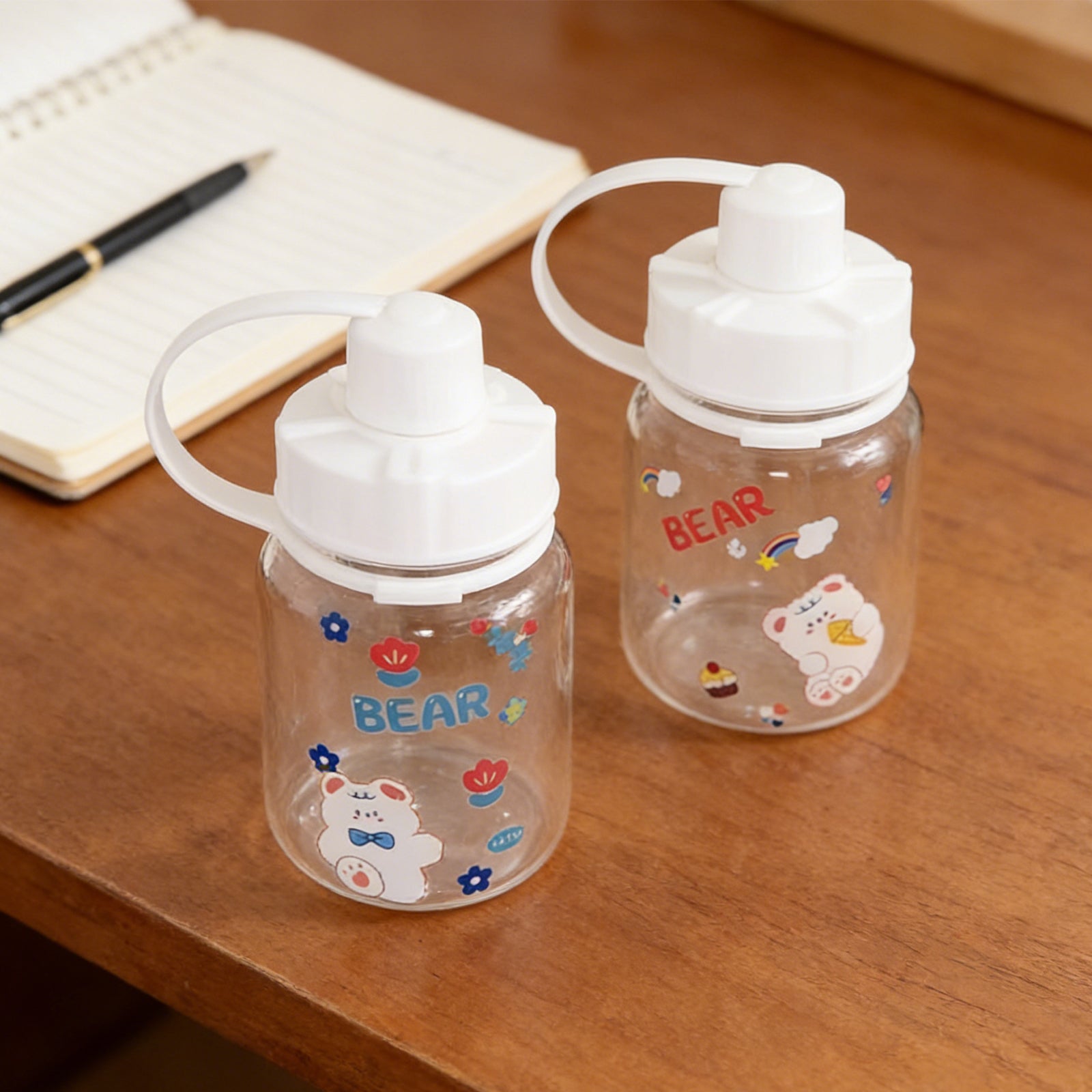 380ml Plastic Handle Drinking Bottle Red Portable Bottle