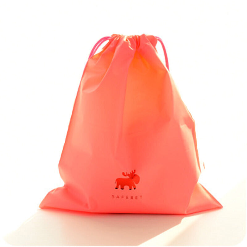 Animal Print Large Capacity Drawstring Cosmetic Storage Bag for Travel Use