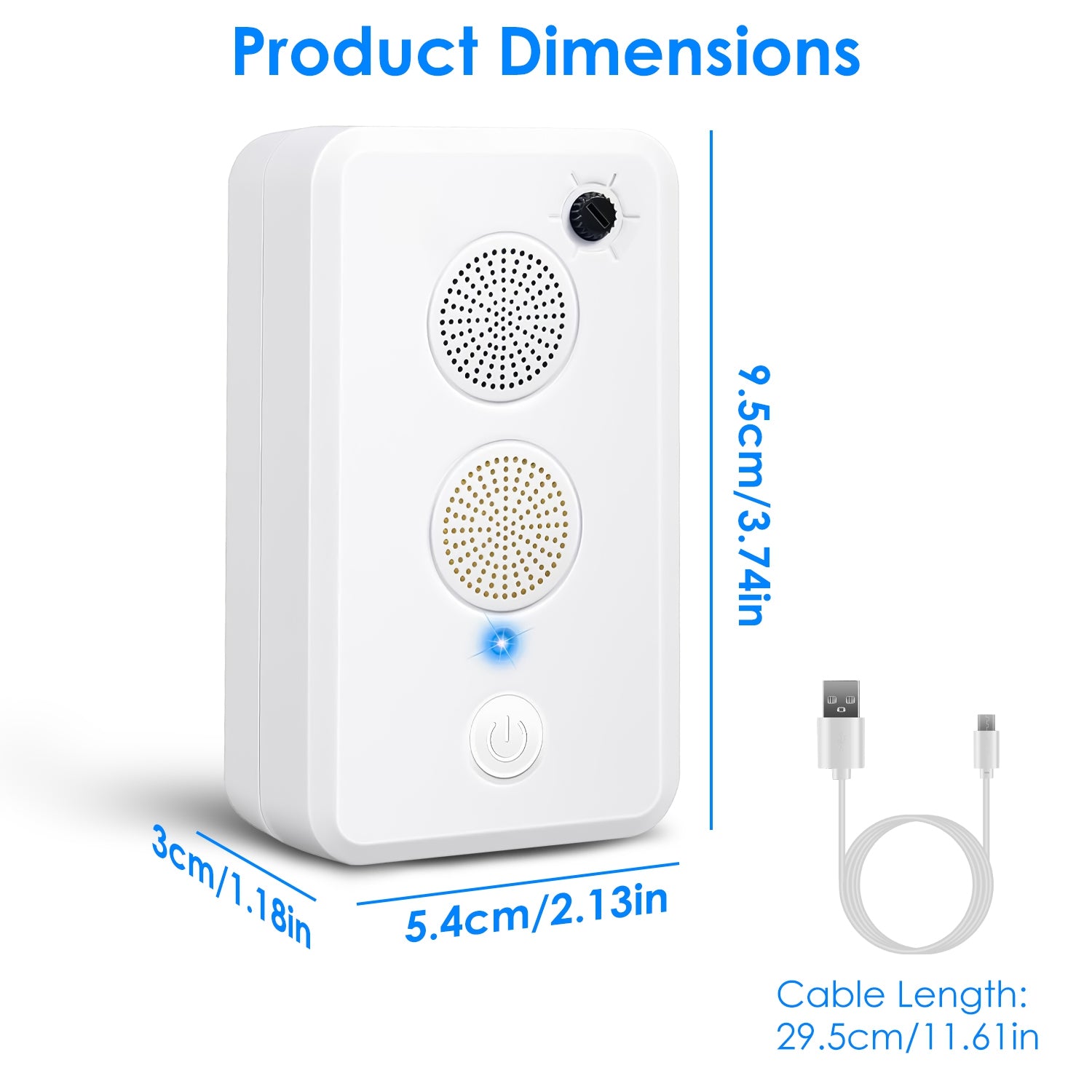 Ultrasonic Pest Repeller with Adjustable Frequency for Indoor and Outdoor Use