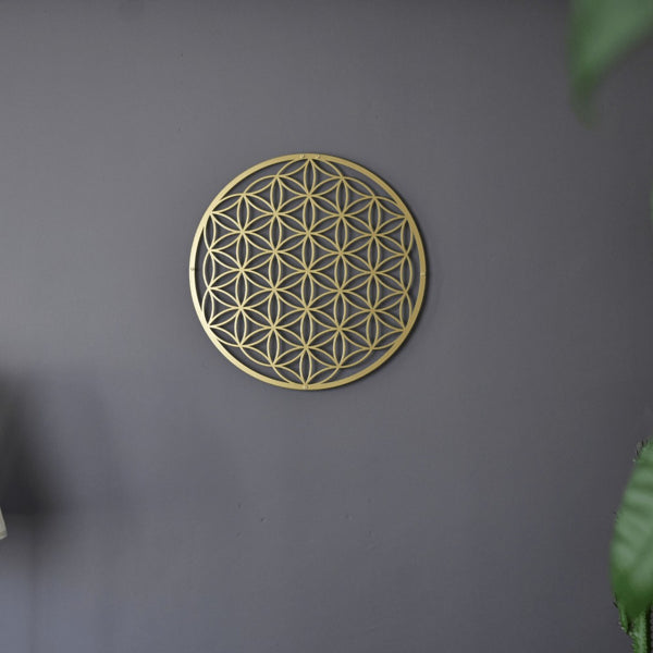 Flower of Life Metal Wall Art Lotus Decor for Living Room Bedroom