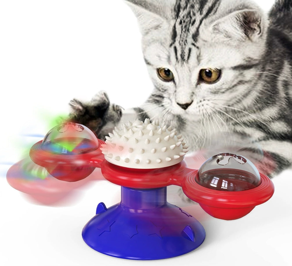 Premium Interactive Cat Toy Set with Rotating Disk and Teasers